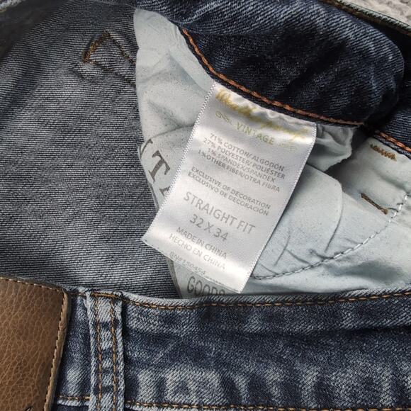 Weatherproof Vintage Jeans Men 32x34 Blue Work Chore Vintage Straight Leg Denim - Picture 5 of 10